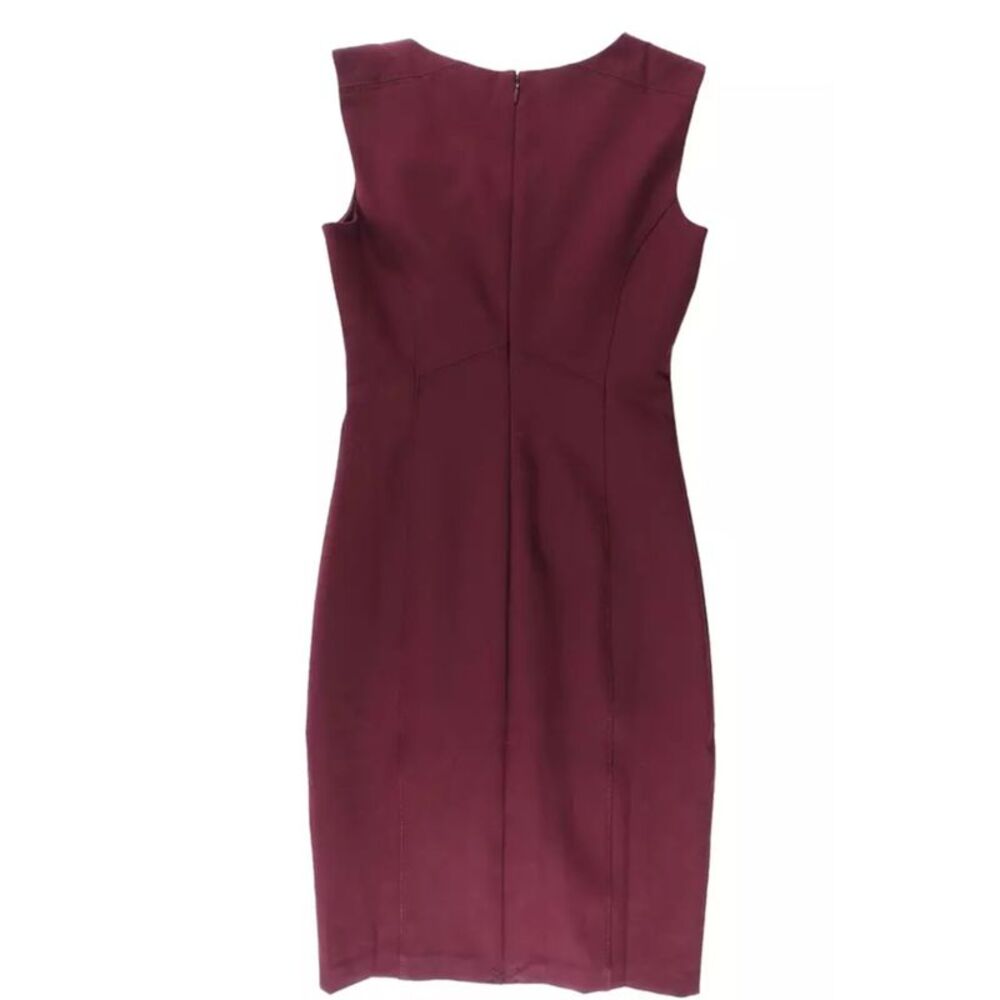 WHITE HOUSE BLACK MARKET Womens Purple Lined Sleeveless Sheath Dress 4 - Picture 2 of 4